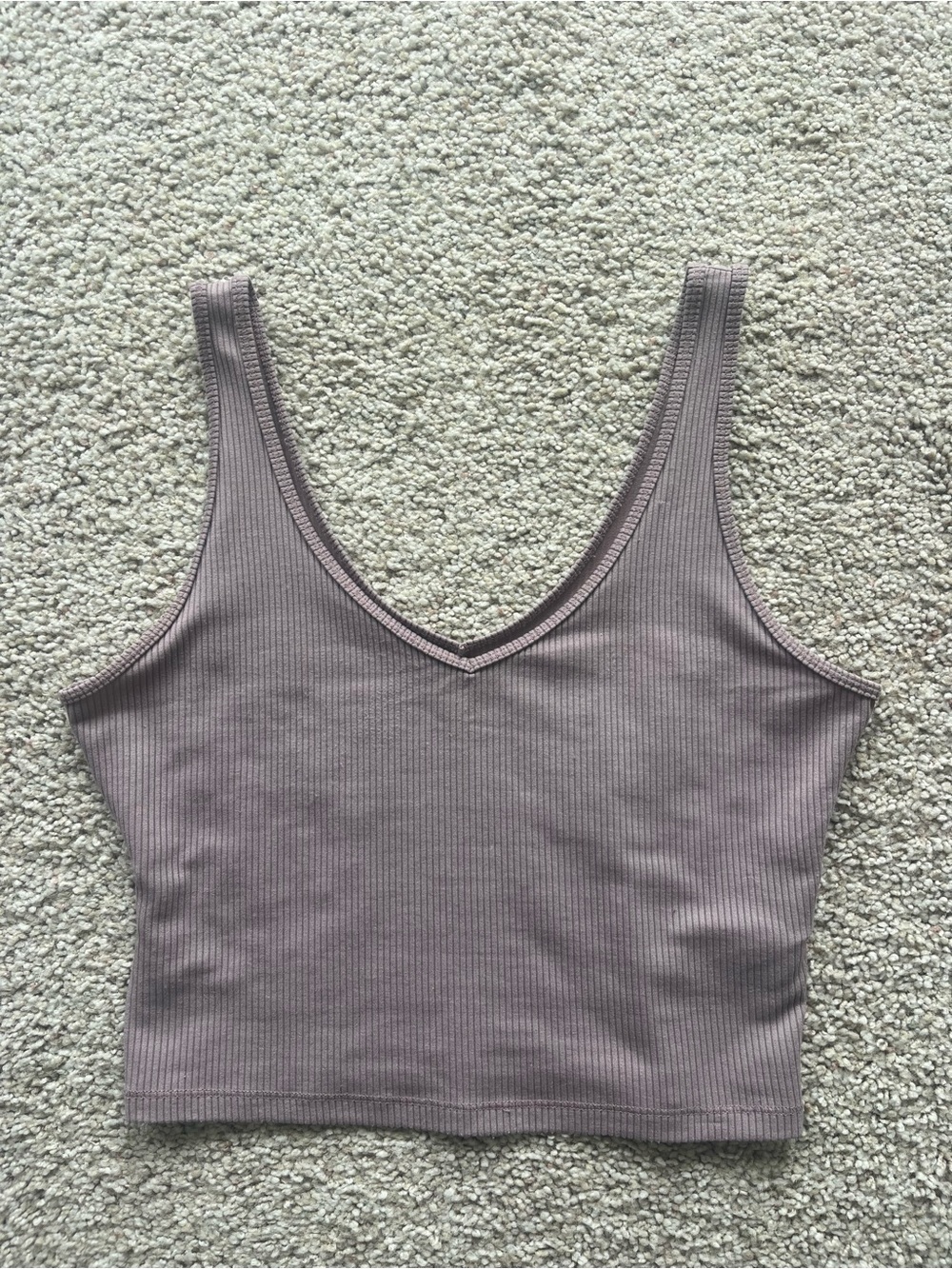 Hollister Must Have Ribbed V-Neck Crop Tank Top